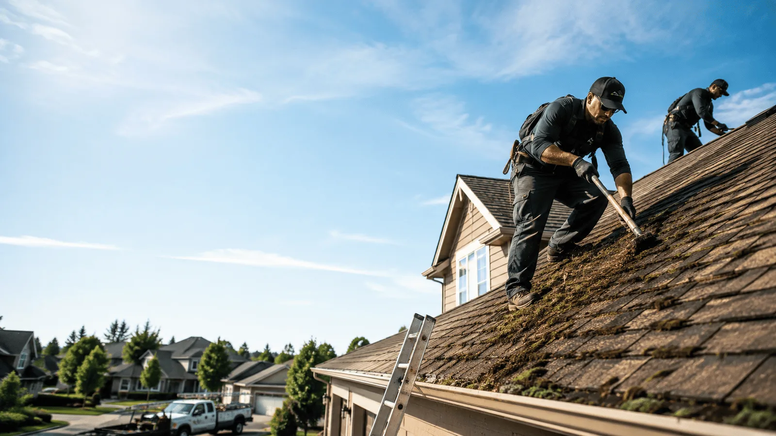 Roof Moss Removal in Hudson, IL near me